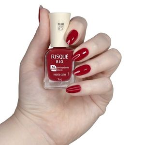 Esmalte Risqué Bio Vermelho Cremoso Pimenta Caiena 9ml