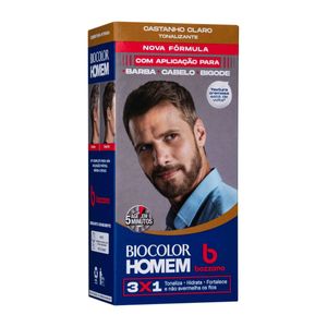 Tonalizante de Cabelo Masculino Biocolor Homem Bozzano Castanho Claro