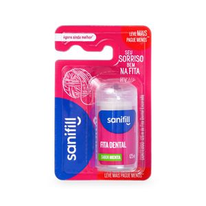 Fita Dental Sanifill Sabor Menta 125 metros – Leve Mais, Pague Menos