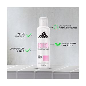 Desodorante Aerossol Antitranspirante Adidas Feminino Control 150ml