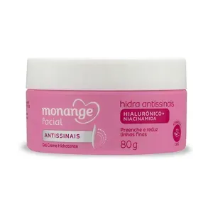 Hidratante Monange Facial Hidra Antissinais com Ácido Hialurônico e Niacinamida 80g