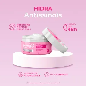 Hidratante Monange Facial Hidra Antissinais com Ácido Hialurônico e Niacinamida 80g