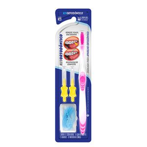 Kit Ortodôntico Escova Dental Dentalclean+Passa Fio