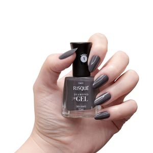 Esmalte Risqué Cinza Granito Diamond Gel Cremoso 9,5ml