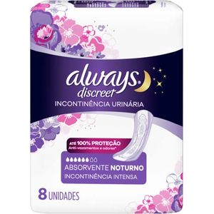 Absorvente Always Incontinência Sem Abas 8 Unidades