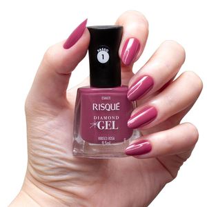 Esmalte Risqué Hibisco Rosa Diamond Gel Cremoso 9,5ml