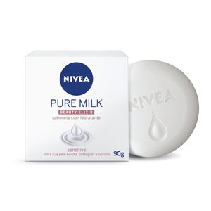 Nivea Sabonete em Barra Pure Milk Sensitive Promo 6 Unidades 90g