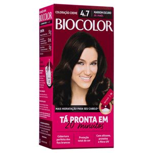 Tinta de Cabelo Biocolor Mini Kit Marrom Escuro da Moda 4.7