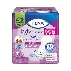 Protetor Diário Tena Lady Discreet Flex 15 Unidades