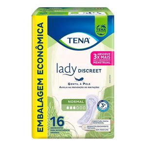 Absorvente para Incontinência Urinária Tena Lady Discreet Normal 16 Unidades