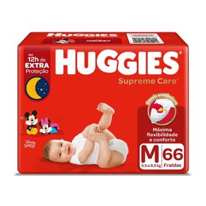 Fralda Huggies Supreme Care M 66 Unidades