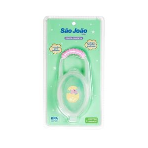 Porta Chupeta São João Baby Rosa