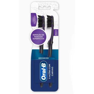 Escova Dental Oral-B 5X Charcoal 2 Unidades