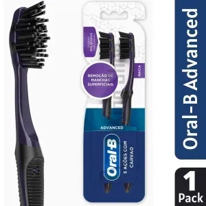 Escova Dental Oral-B 5X Charcoal 2 Unidades