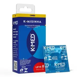 Preservativo K-Med K-Misinha Tradicional Lubrificada Cimed 8 Unidades