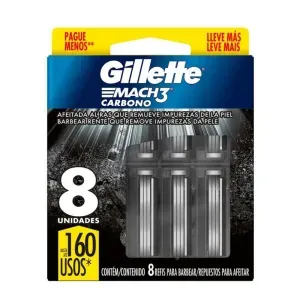 Carga Gillette Mach3 Carbono Leve 8 Pague Menos