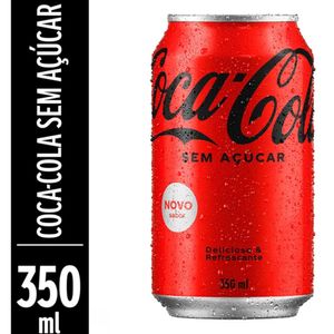 Refrigerante Cola-Cola Zero sem Açúcar Lata 350ml