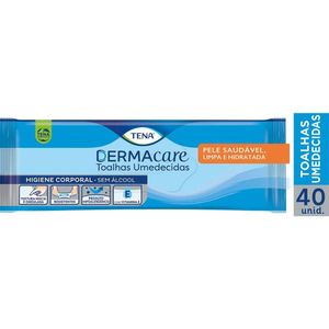 Toalha Umedecida Tena Dermacare 40 Unidades