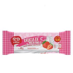 Picolé Kibon Palito Morango Ao Leite 55ml