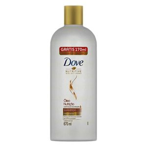 Shampoo Dove 670ml Óleo Nutrição Gts 170ml