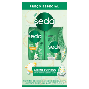 Kit Seda Shampoo 300ml + Condicionador 190ml Cachos Definidos