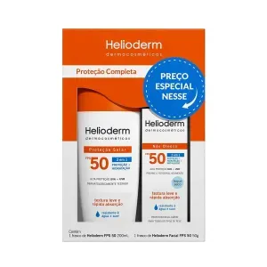 Kit Proteção Completa Helioderm FPS 50 Corporal 200mL + Facial 50g