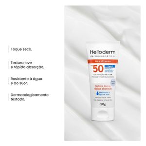 Protetor Facial Diário Antioleosidade Helioderm  FPS50 50g
