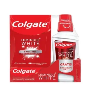 Creme Dental Colgate Luminous 3 Unidades + Enxaguante Bucal