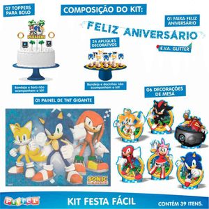 Kit Festa Fácil Sonic