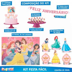 Kit Festa Fácil Princesas Disney