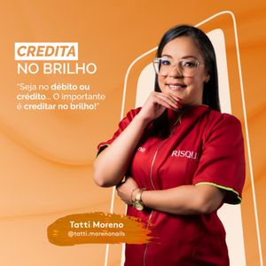 Esmalte Laranja Risqué ManiCores Credita no Brilho Metálico 8 ml