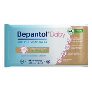 Lenço Umedecido Bepantol Baby Biodegradável com Pró-Vitamina B5 Hipoalergênico 48 unidades