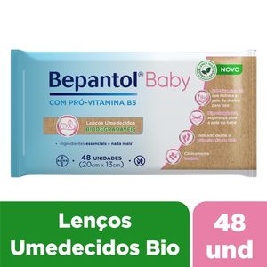 Lenço Umedecido Bepantol Baby Biodegradável com Pró-Vitamina B5 Hipoalergênico 48 unidades