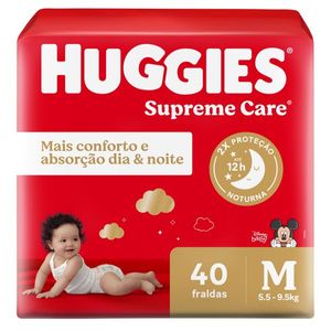 Fralda Huggies Supreme Care Mega  M 40 Unidades