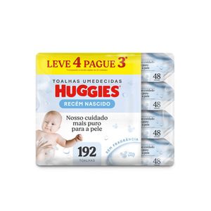 Lenços Umedecidos Huggies Recém-Nascido Sem Fragrância 4x48U