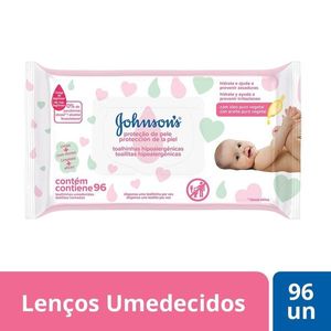 Lenços Umedecidos  Johnson's Baby Proteção da Pele, 96 unidades