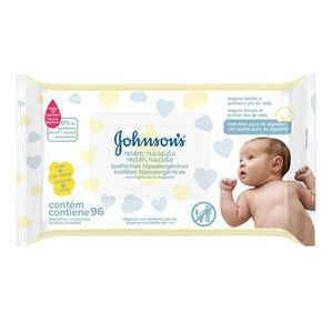 Toalhas Umedecidas Johnsons Baby Recém Nascido 96 Unidades