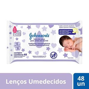 Toalhas Umedecidas J&J Baby 48 Unidades Hora do Sono