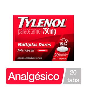 Tylenol 750mg 20 Comprimidos