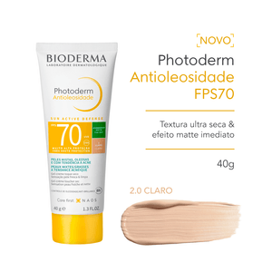Protetor Solar Antioleosidade Claro FPS70 Photoderm 40g