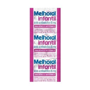 Melhoral Infantil Ácido Acetilsalicílico Hypera 85mg 8 Comprimidos Envelope