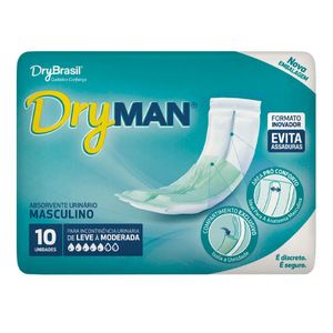 Absorvente Dryman Urinário Masculino 10 Unidades