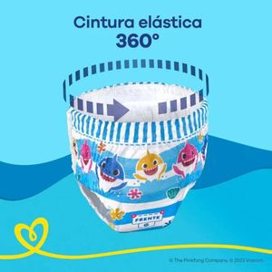 Fralda Pampers Splashers Baby Shark Praia e Piscina P/M 12 unidades