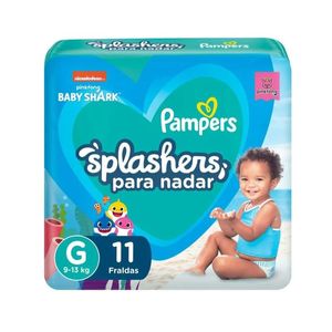 Fralda Pampers Splashers Baby Shark Praia e Piscina G 11 unidades