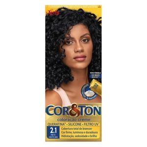 Tintura Cor&Ton Kit Creme Preto Jabuticaba 2 1