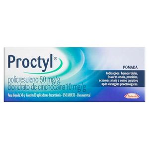 Pomada Proctyl 30g + 10 Aplicadores Takeda