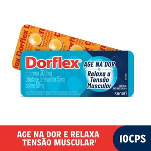 Dorflex Analgésico e Relaxante Muscular 300mg + 35mg + 50mg Sanofi 10 Comprimidos