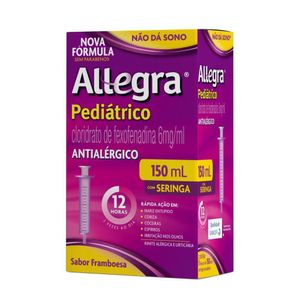 Allegra Antialérgico Pediátrico Cloridrato de Fexofenadina 6mg/ml Suspenção Oral 150ml