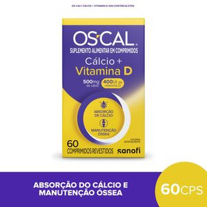OsCal Cálcio+ 500mg + Vitamina D 400UI 60 Comprimidos