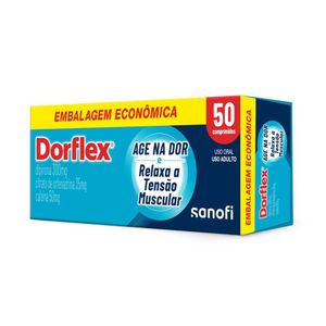 Dorflex Analgésico e Relaxante Muscular 300mg + 35mg + 50mg Sanofi 50 Comprimidos